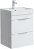 AQUANET Тумба с раковиной Ирис new 50 (Ирис Т) подвесная 2 ящ. цв. белый глянец AQUANET-367336