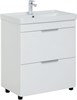 AQUANET Тумба с раковиной Ирис new 70 напольная 2 ящ. цв.белый глянец AQUANET-312426