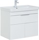 AQUANET Тумба с раковиной Ирис new 70 подвесная 1 ящ. 2 фасада цв.белый глянец AQUANET-312427