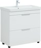 AQUANET Тумба с раковиной Ирис new 80 напольная 2 ящ. цв.белый глянец AQUANET-312429