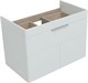 AQUANET Тумба с раковиной Ирис new 80 подвесная 1 ящ. 2 фасада цв.белый глянец AQUANET-312430