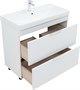 AQUANET Тумба с раковиной Ирис new 90 напольная 2 ящ. цв.белый глянец AQUANET-342094