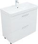 AQUANET Тумба с раковиной Ирис new 90 напольная 2 ящ. цв.белый глянец AQUANET-342094