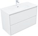 AQUANET Тумба с раковиной Милан 100 цв. белый глянец AQUANET-340155
