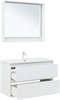 AQUANET Тумба с раковиной Милан 100 цв. белый глянец AQUANET-340155