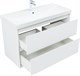 AQUANET Тумба с раковиной Милан 100 цв. белый глянец AQUANET-340155