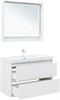 AQUANET Тумба с раковиной Милан 100 цв. белый глянец AQUANET-340155