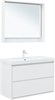 AQUANET Тумба с раковиной Милан 100 цв. белый глянец AQUANET-340155