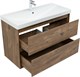 AQUANET Тумба с раковиной Милан 100 цв. дуб рустикальный AQUANET-340165