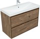AQUANET Тумба с раковиной Милан 100 цв. дуб рустикальный AQUANET-340165