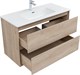 AQUANET Тумба с раковиной Милан 100 цв. дуб светлый AQUANET-340170