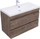 AQUANET Тумба с раковиной Нота new 100 цв.дуб веллингтон табак AQUANET-335878
