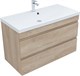 AQUANET Тумба с раковиной Нота new 100 цв.дуб светлый AQUANET-335883