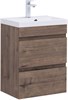AQUANET Тумба с раковиной Нота new 50 цв.дуб веллингтон табак AQUANET-335874