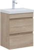 AQUANET Тумба с раковиной Нота new 50 цв.дуб светлый AQUANET-335879