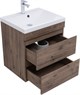 AQUANET Тумба с раковиной Нота new 58 цв.дуб веллингтон табак AQUANET-335875