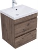 AQUANET Тумба с раковиной Нота new 58 цв.дуб веллингтон табак AQUANET-335875