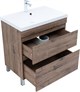 AQUANET Тумба с раковиной Нота New 75 напольная, дуб веллингтон табак AQUANET-345800