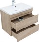 AQUANET Тумба с раковиной Нота new 75 цв.дуб светлый AQUANET-335881