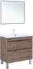 AQUANET Тумба с раковиной Нота New 90 напольная, дуб веллингтон табак AQUANET-345803