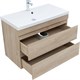 AQUANET Тумба с раковиной Нота new 90 цв.дуб светлый AQUANET-335882
