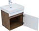 AQUANET Тумба с раковиной Оптима 50 цв. дуб рустикальный/белый сатин AQUANET-345348