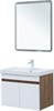AQUANET Тумба с раковиной Оптима 70 цв. дуб рустикальный/белый сатин AQUANET-345356