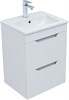 AQUANET Тумба с раковиной Практика 50 2 ящ. цв.белый глянец AQUANET-354885