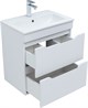AQUANET Тумба с раковиной Практика 60 2 ящ. цв.белый матовый AQUANET-332510