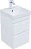 AQUANET Тумба с раковиной Слим 40 2 ящ. цв.белый сатин AQUANET-348173