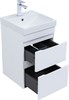AQUANET Тумба с раковиной Слим 40 2 ящ. цв.белый сатин AQUANET-348173