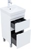AQUANET Тумба с раковиной Слим 40 напольная 2 ящ. цв.белый сатин AQUANET-348174