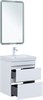 AQUANET Тумба с раковиной Слим 50 2 ящ. цв.белый сатин AQUANET-348175