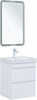 AQUANET Тумба с раковиной Слим 50 2 ящ. цв.белый сатин AQUANET-348175