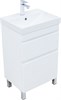AQUANET Тумба с раковиной Слим 50 напольная 2 ящ. цв.белый сатин AQUANET-348176