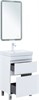 AQUANET Тумба с раковиной Слим 50 напольная 2 ящ. цв.белый сатин AQUANET-348176