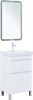 AQUANET Тумба с раковиной Слим 50 напольная 2 ящ. цв.белый сатин AQUANET-348176