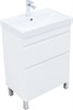 AQUANET Тумба с раковиной Слим 60 напольная 2 ящ. цв.белый сатин AQUANET-348178