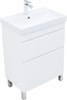 AQUANET Тумба с раковиной Слим 60 напольная 2 ящ. цв.белый сатин AQUANET-348178