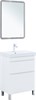 AQUANET Тумба с раковиной Слим 60 напольная 2 ящ. цв.белый сатин AQUANET-348178