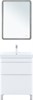 AQUANET Тумба с раковиной Слим 60 напольная 2 ящ. цв.белый сатин AQUANET-348178