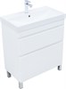 AQUANET Тумба с раковиной Слим 70 напольная 2 ящ. цв.белый сатин AQUANET-348180