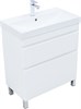 AQUANET Тумба с раковиной Слим 70 напольная 2 ящ. цв.белый сатин AQUANET-348180