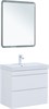 AQUANET Тумба с раковиной Слим 80 2 ящ. цв.белый сатин AQUANET-348181