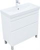 AQUANET Тумба с раковиной Слим 80 напольная 2 ящ. цв.белый сатин AQUANET-348182