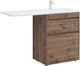 AQUANET Тумба с раковиной Токио 130 R напольная 2 ящика, цв. дуб веллингтон AQUANET-335590