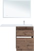 AQUANET Тумба с раковиной Токио 130 R напольная 2 ящика, цв. дуб веллингтон AQUANET-335590
