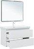 AQUANET Тумба с раковиной Эмбер 105 2 ящ. цв.белый матовый (раковина Luxury) AQUANET-332490