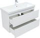 AQUANET Тумба с раковиной Эмбер 105 2 ящ. цв.белый матовый (раковина Luxury) AQUANET-332490