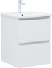 AQUANET Тумба с раковиной Эмбер 50 2 ящ. цв.белый матовый (раковина Luxury) AQUANET-332496
